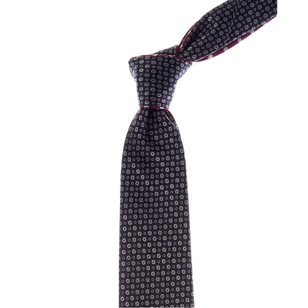 Canali Navy/Magenta Dots Reversible Silk Tie
